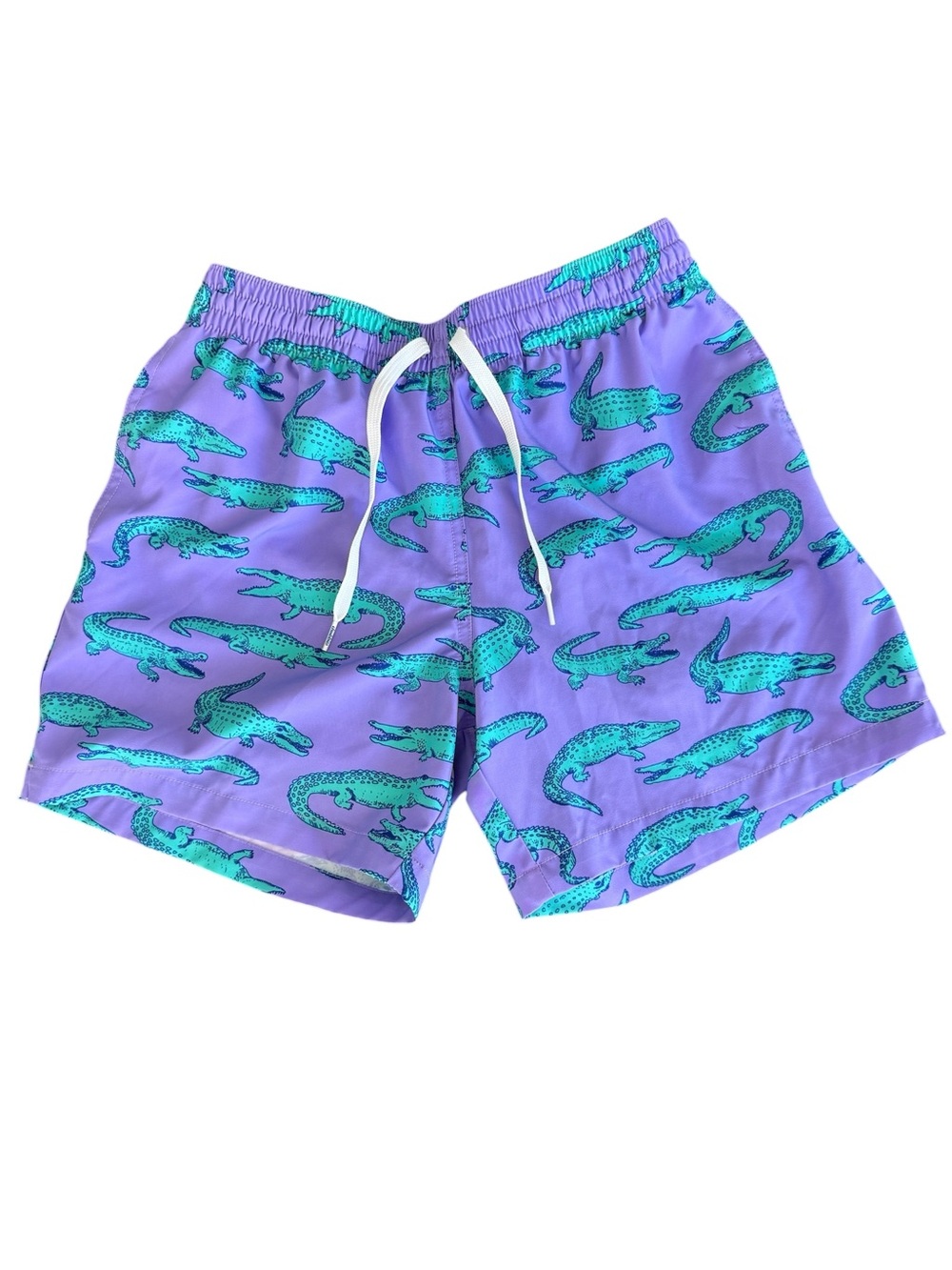 Chubbies The Gem Glades Swim Trunks Purple Alligator Mesh Lined 5.5" Small